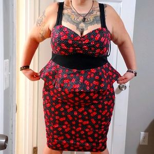 NWT TORRID retrochic pinup polkadot dice dress 22
